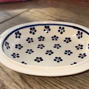 Boleslawiec Floral Patterned Ceramic Dish